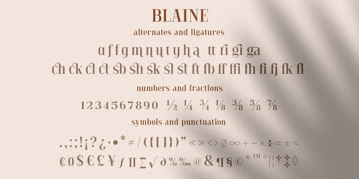 Пример шрифта Blaine #2